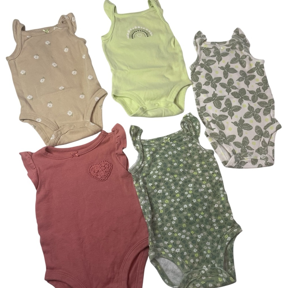 Carter's Assorted Floral and Solid Bodysuit Set